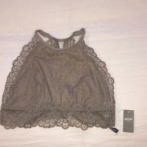 Brand new Aerie grey high neck bralette